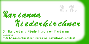 marianna niederkirchner business card